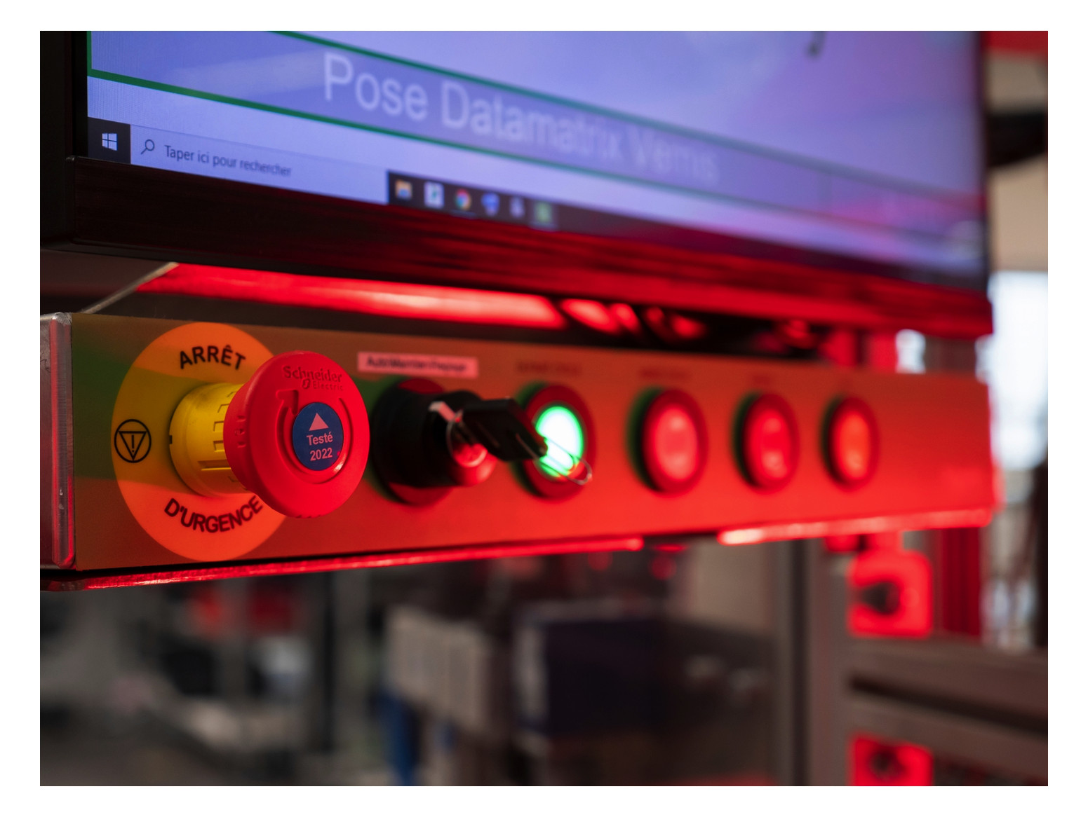 Drucktaster Front 1f bl Ø22,5mm rnd IP66 Tastend