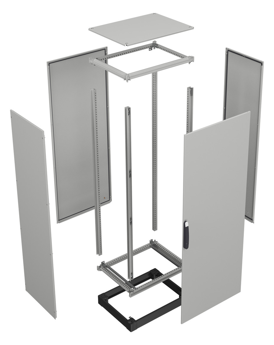 Seitenwand ST 500mm RAL7035 pulverbesch