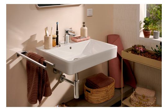 hansgrohe Waschtisch Xanuia Q 600x480mm, mit Hahnloch/Überlauf, weiß