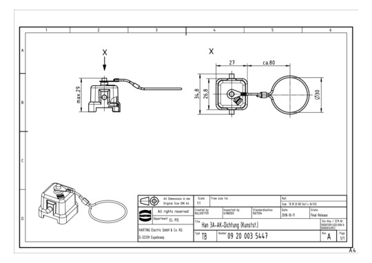 HART HAN 3A-AK-Dichtung      09200035447 