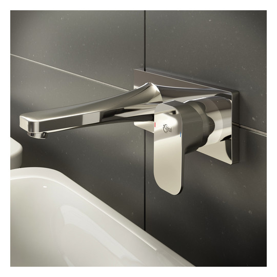 Ideal-Standard Fertigmontageset Tonic II Ausladung 180 mm, für UP-Waschtisch-Einhebelmischer, verchromt