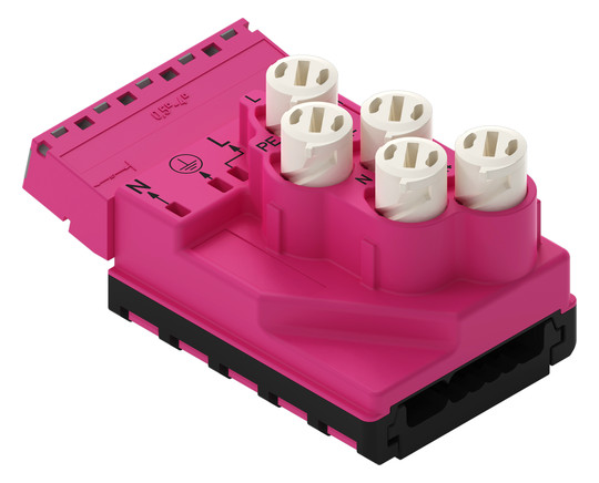 Flachleitungsadapter 5p 0,5-4qmm 400V 25A Einspeisung Federzugans hfr