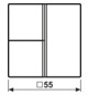 Taste 3t Schalt/Dimm AS ws glz f.Bussystem