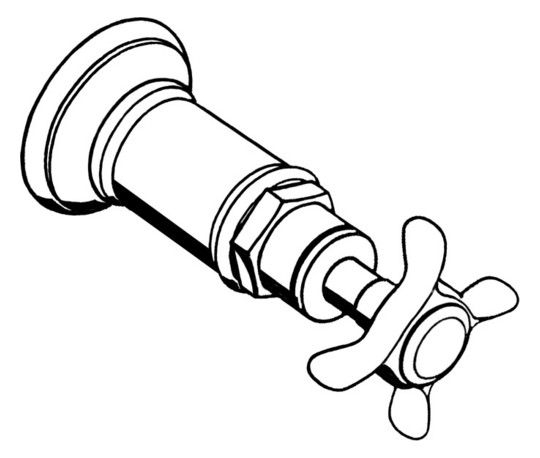 hansgrohe Fertigmontageset Axor Montreux UP-Absperrventil, mit Kreuzgriff, brushed nickel