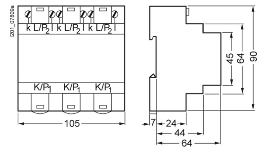 Durchsteckstromwandler Kl=1 60A/5A 1,25VA Schnappbef Schraub