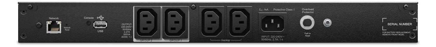 USV 482,6mm(19) Line-Int 500VA 2,68min 208-253V 19Zoll-Gerät 432x44x232mm