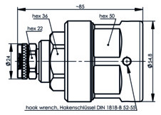 4.3-10-Stecker Rundkabel 50Ohm