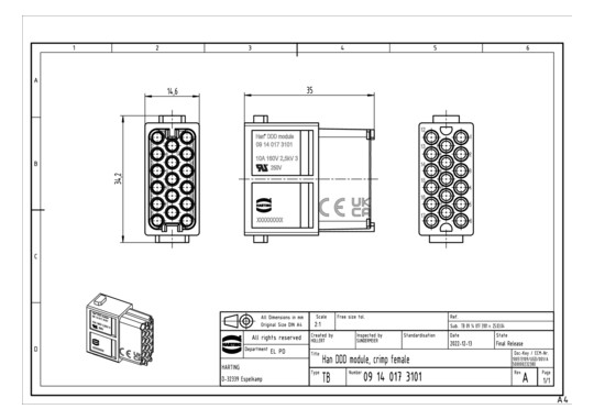HART Modul Buchseneinsatz    09140173101 