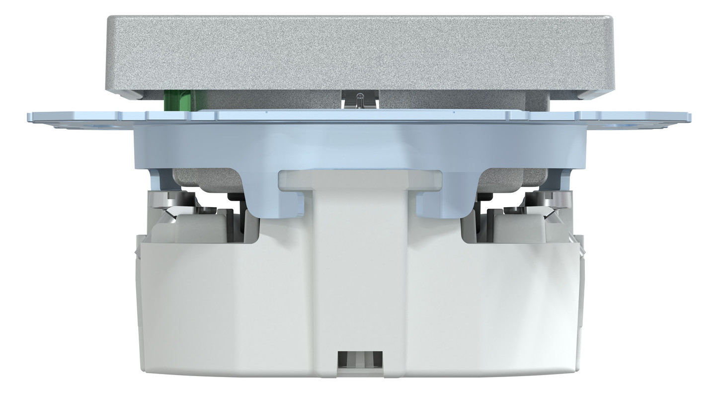 Steckdose 1f alu mt System M UP m.BS IP20 Mit erhöhtem Berührungsschutz