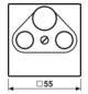 Zentralplatte Sat/TV/Radi AS/A aws 3f Schraubbef ohne