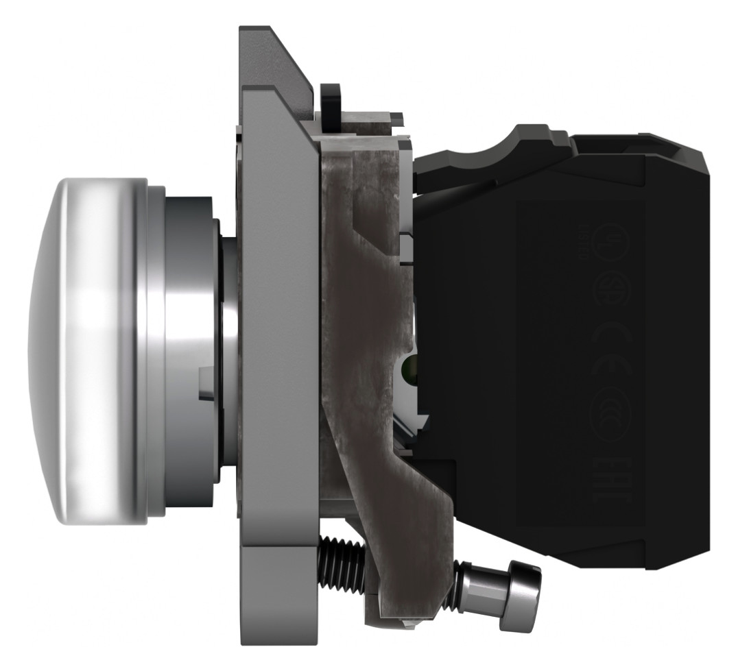Leuchtmelder komplett 1f LED UC rnd fl Ø22,5mm ws IP65
