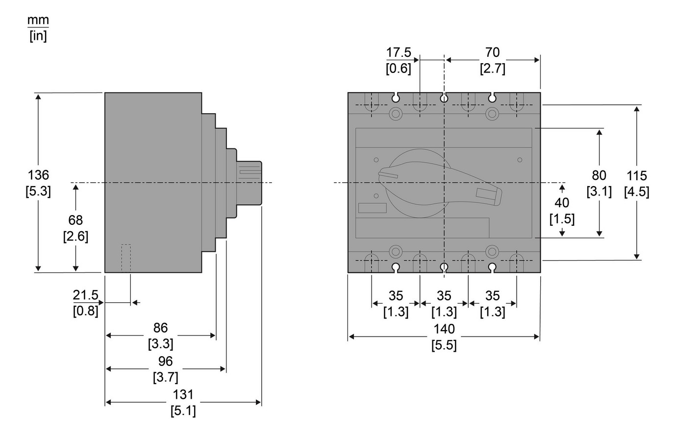 Hauptschalter 250A Compact 3p IP40 Einb Festeinbau