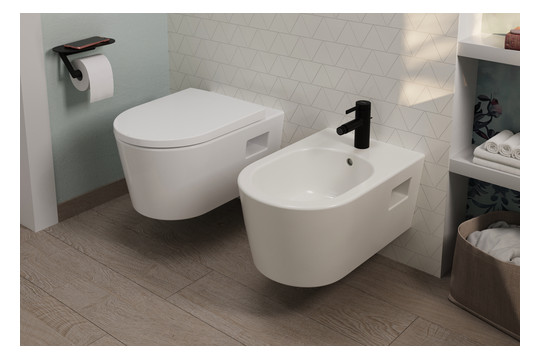 hansgrohe Wand-WC EluPura Original S mit WC-Sitz, weiß, ohne HygieneEffect und SmartClean