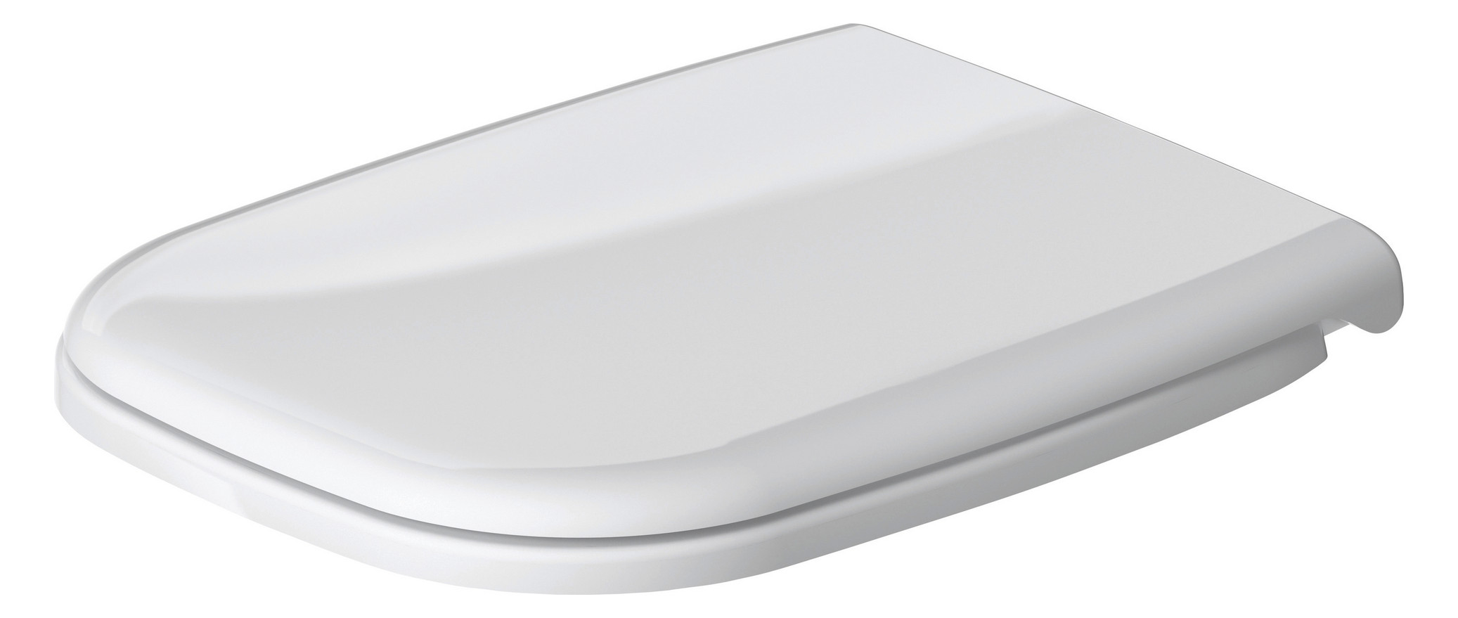 Duravit WC-Sitz D-Code Compact ohne Absenkautomatik, Scharniere Edelstahl, weiß