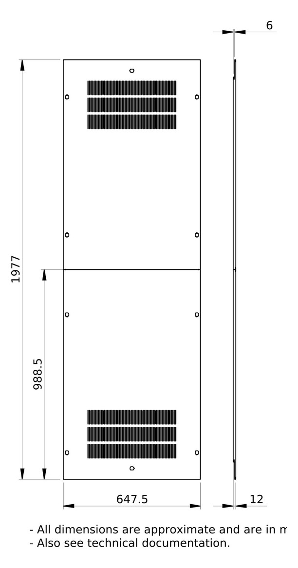 Rückwand ST 650mm 40HE RAL9003 pulverbesch