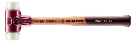 HALDER-Simplex-Schonhammer 30 mm, Nylon, weiß