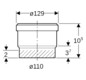 Geberit Steckmuffe PE DN 100, mit Lippendichtung, PE-HD