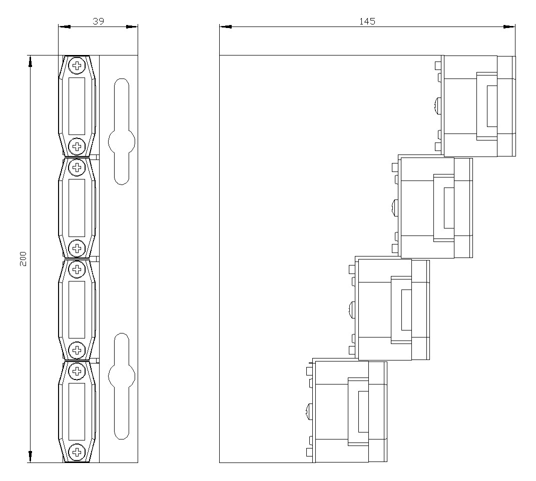 Sammelschienenträger 4p 10mm