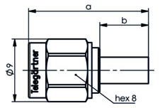 SMA-Stecker Rundkabel 50O Löt/Crimp 50Ohm