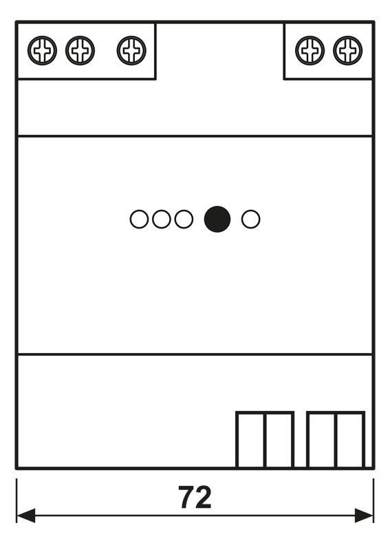 Spannungsversorgung KNX REG 4TE 640mA Busspannung pufferbar m.LED-Anz