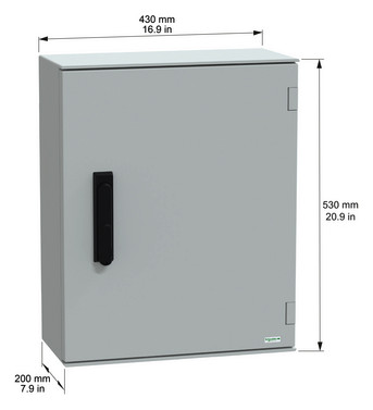 Wandschrank GFK IP55 B430xH530xT200mm unbeh