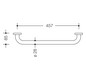 HEWI Badetuchhalter 477 457 mm, felsgrau, Rosetten d&#x3D; 60mm