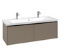 V&B Waschtisch-Unterschrank Subway 3.0 127,2x42,9x47,8cm, ohne LED/Griff Volcano black, taupe