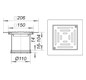 Dallmer Aufsatz PVC-KEN 10 Serie 10 150 x 150 mm, PVC, Rost Edelstahl 1.4301, verschraubt