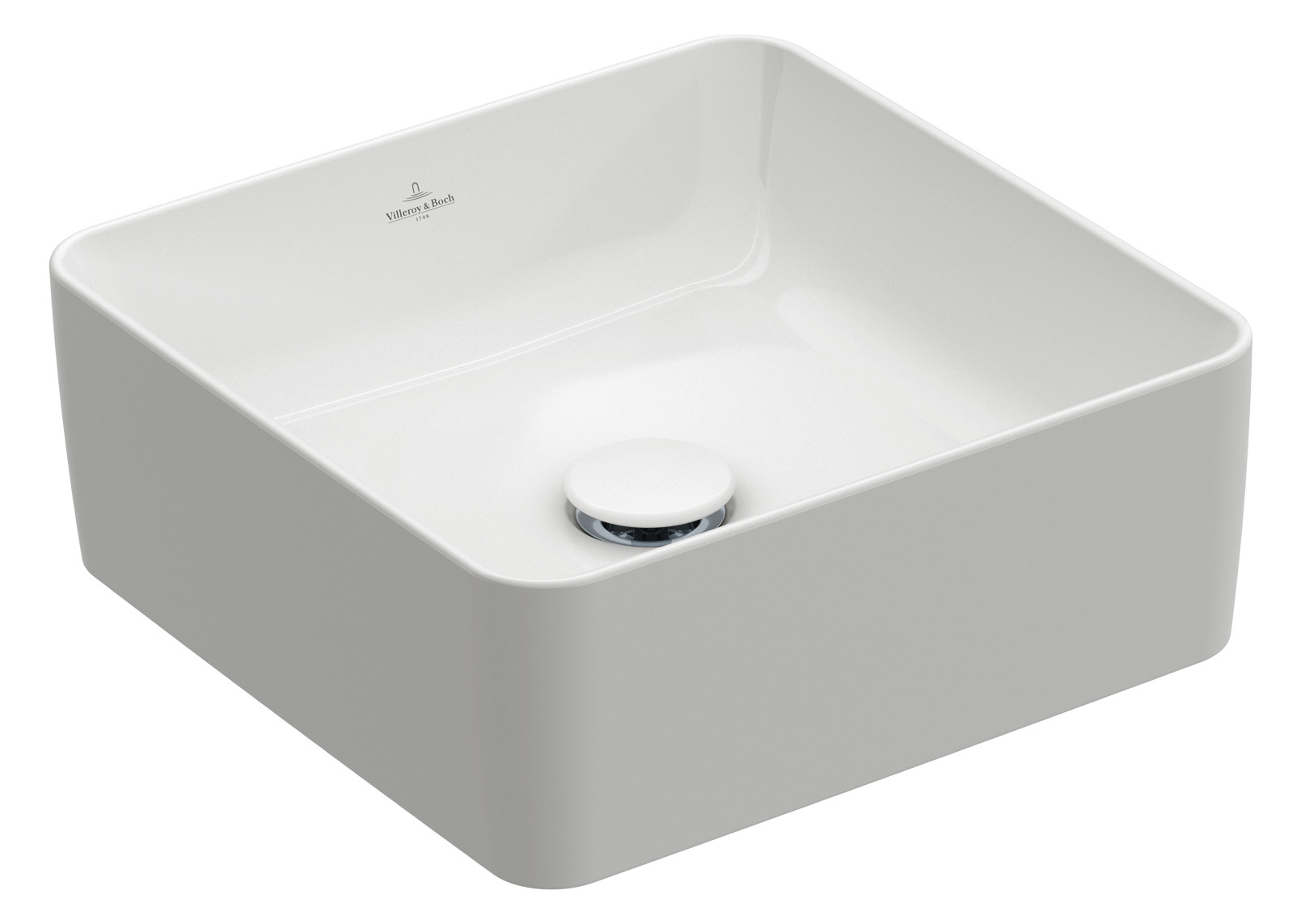 V&B Aufsatzwaschtisch Collaro 38 x 38 cm, ohne Überlauf, weiß C-plus