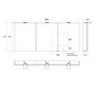 EMCO Aufputz-Lichtspiegelschrank flat 2 Style 1600x721mm, LED-Aufsatzleuchte, 3-türig, Aluminium