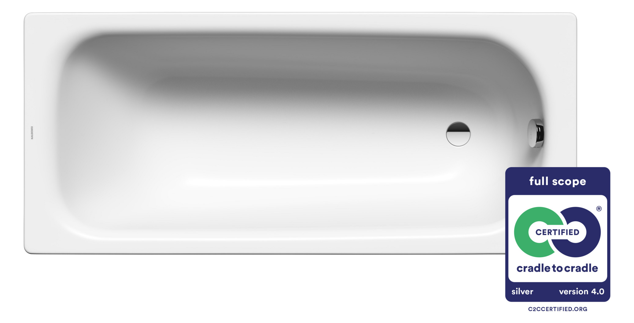 Kaldewei Badewanne SANIFORM PLUS 373-1 170x75cm, Standard, weiß