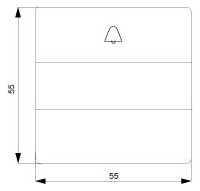 Wippe Schalter DELTAi-system ti-ws glz titanweiß Symbol Klingel Wippe Schalter DELTAi-system ti-ws glz titanweiß Symbol Klingel