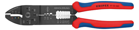 KNIPEX-Crimpzange für isol. Kabelschuhe 9722240 -...