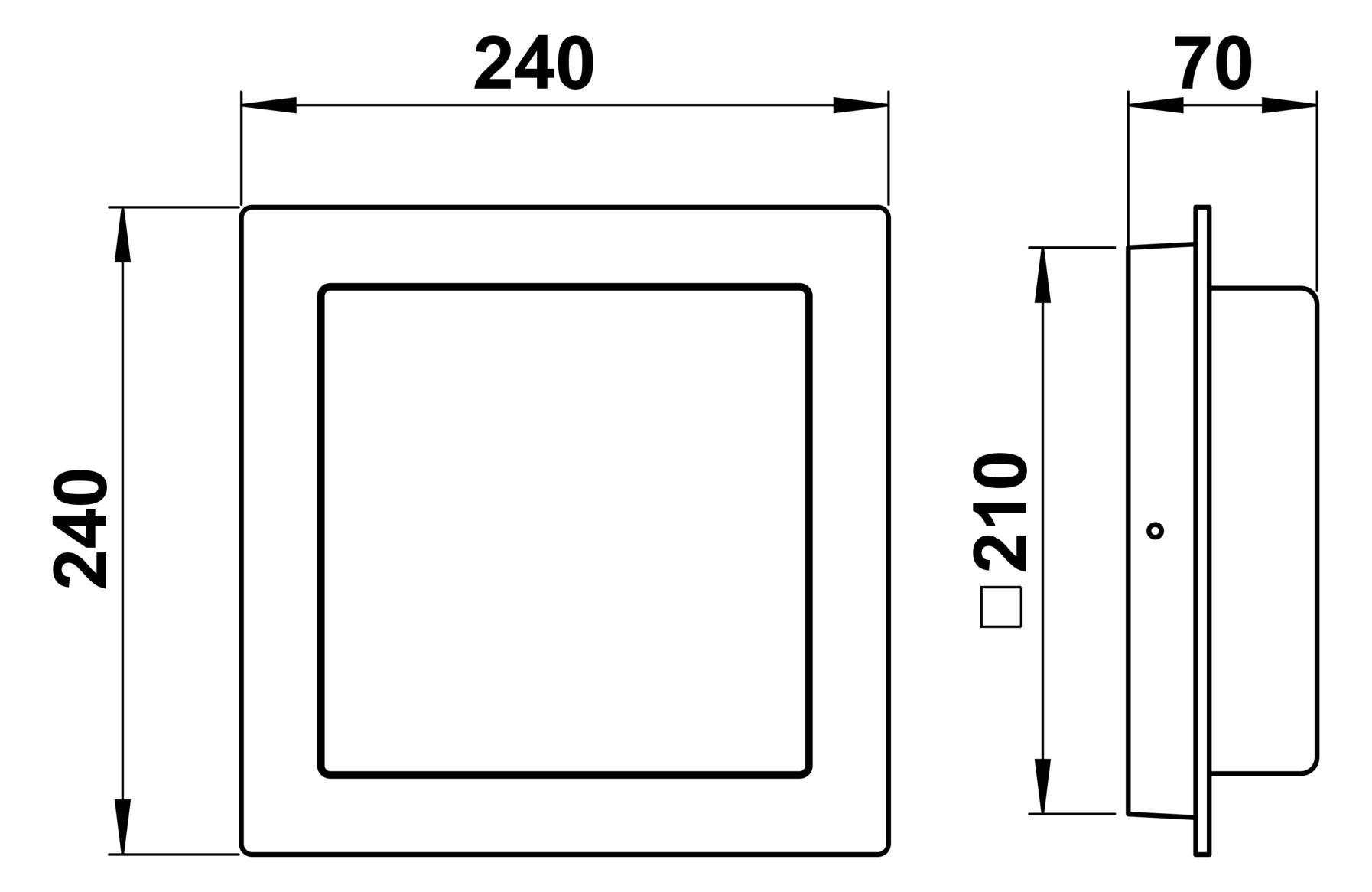 Hinweisleuchte 5W Alu Aufb eins IP44 m.LM