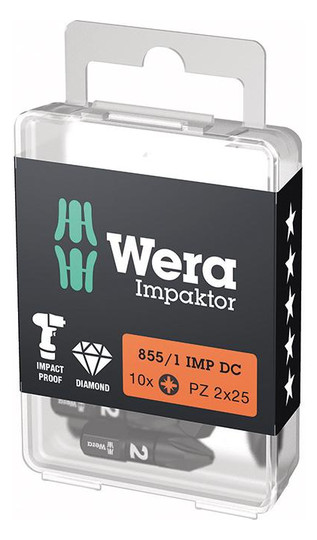Wera-Impaktor-Bits Kreuzschlitz 855/1IMP DC - PZ2x25 (10...