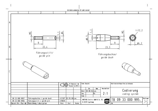 HART Führungsstift Han Snap  09330009956 