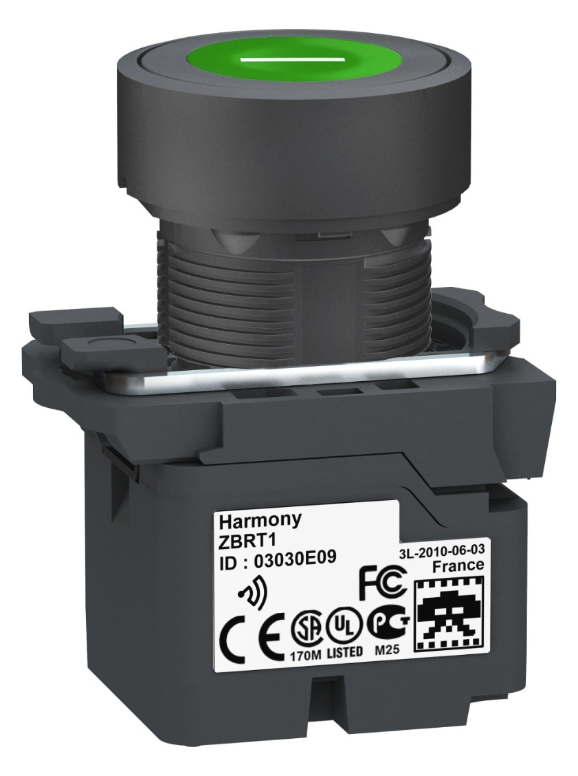 Drucktaster 1f ws rnd Ø22,5mm 1S IP30 fl Tastend