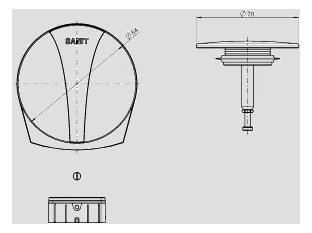 Sanit Bedieneinheit SWING PLUS chrom, für Funktionseinheit