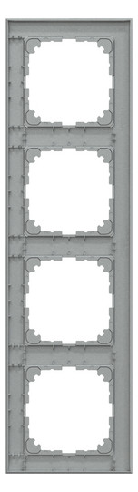 Rahmen 4f alu mt M-Pure Kst f.GEB-K Unterputzmontage Thermopl