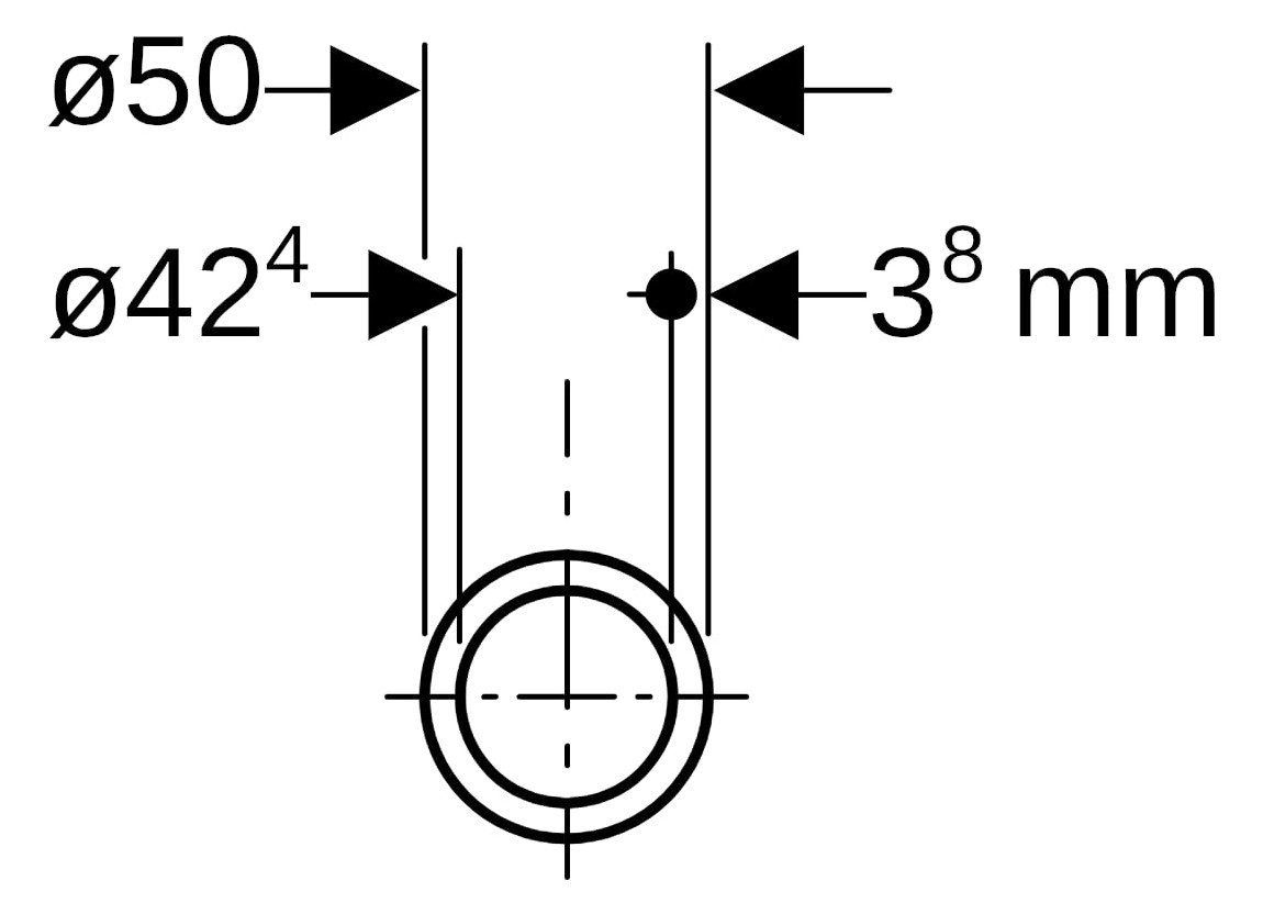 Geberit Systemrohr ML DN 40, Ø 50 mm, Stange 5 m