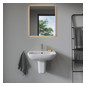Duravit Waschtisch D-Code 60 x 46 cm, mit Hahnloch, Überlauf, Hahnlochbank, weiß