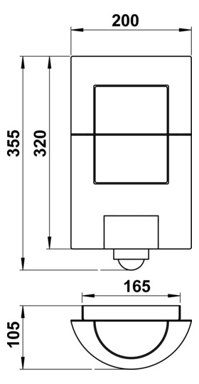 ALBERT Wandleuchte Edelstahl      696140 