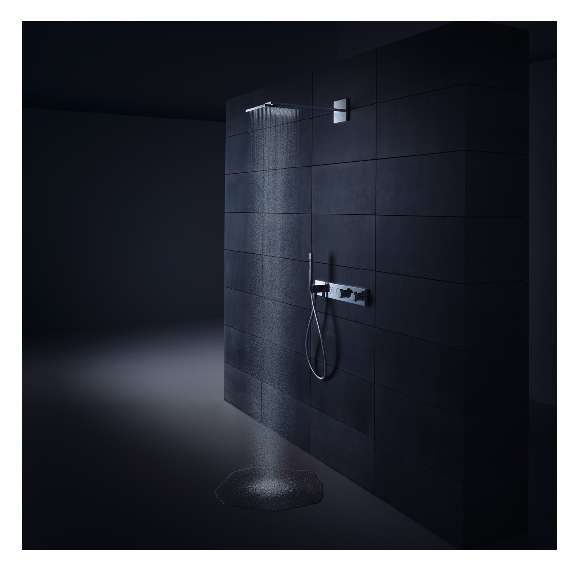 hansgrohe Kopfbrause Axor mit Brausearm, 250x250mm, 2jet, chrom