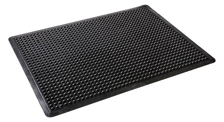 Bild Anti-Ermüdungsmatte SBR/NR, schwarz, run de Stollen, 15mm, 1200x900mm - Neutral-1