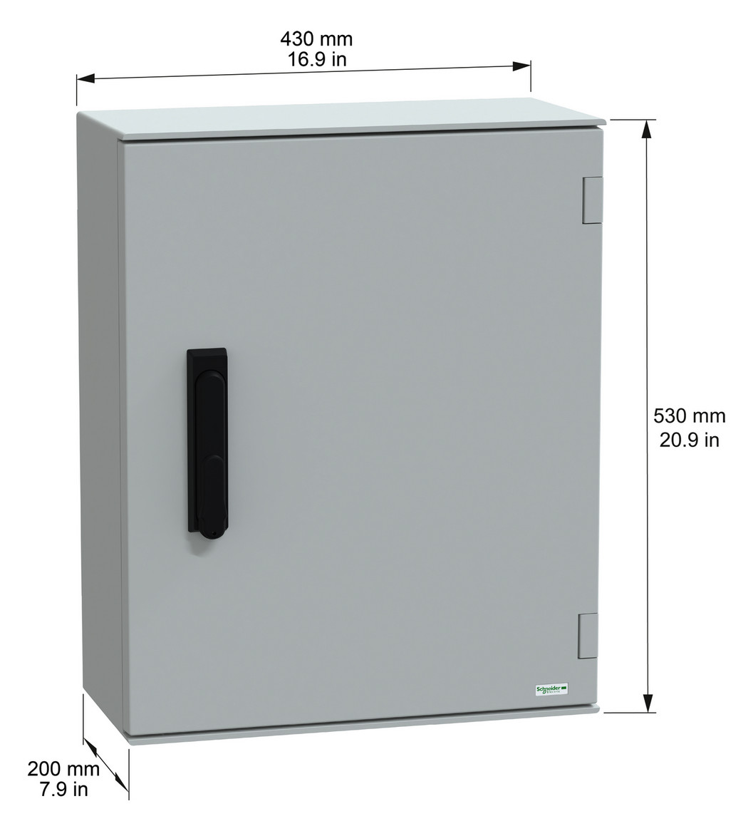 Wandschrank GFK IP55 B430xH530xT200mm unbeh Wandschrank GFK IP55 B430xH530xT200mm unbeh