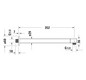 Duravit Brausearm 352mm, gerade, runde Rosette, chrom