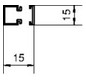 Leitungsführungskanal Kst 15x15x2000mm ver-ws LF-K unbeh RAL9016