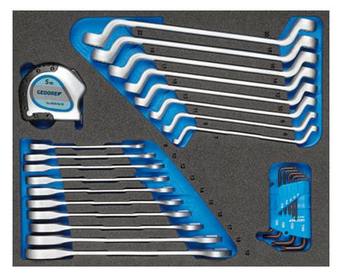 GEDORE-Werkzeugsortiment in Check-Tool-Modulen TS-308 -...