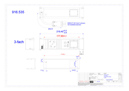 Bachmann POWER FRAME S 1xP40     916.535 