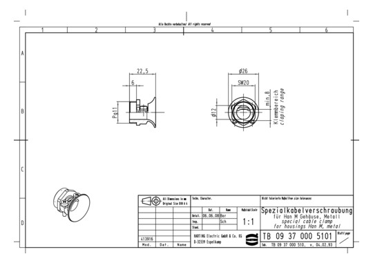 HART Ms-Verschraubung-SKV 11 09370005101 